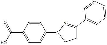 p-(3-Phenyl-2-pyrazolin-1-yl)benzoic acid Struktur