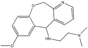 5,11-Dihydro-5-(2-dimethylaminoethylamino)-7-methoxy[1]benzoxepino[3,4-b]pyridine Struktur