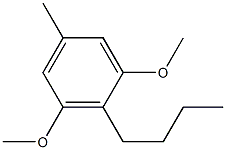 1,3-Dimethoxy-2-butyl-5-methylbenzene Struktur