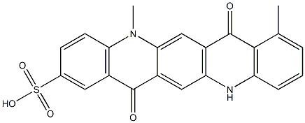 5,7,12,14-Tetrahydro-5,8-dimethyl-7,14-dioxoquino[2,3-b]acridine-2-sulfonic acid Struktur