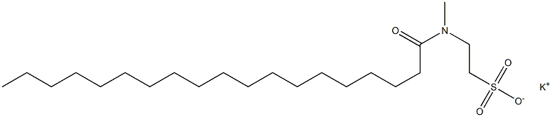 N-(1-Oxononadecyl)-N-methyltaurine potassium salt Struktur