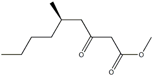 [R,(+)]-5-Methyl-3-oxononanoic acid methyl ester Struktur