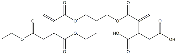 3,3'-[1,3-Propanediylbis(oxycarbonyl)]bis(3-butene-1,2-dicarboxylic acid diethyl) ester Struktur