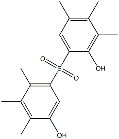 2,3'-Dihydroxy-3,4,4',5,5',6'-hexamethyl[sulfonylbisbenzene] Struktur