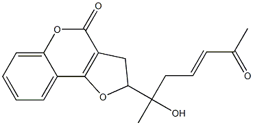 2,3-Dihydro-2-[(3E)-1-methyl-1-hydroxy-5-oxo-3-hexenyl]-4H-furo[3,2-c][1]benzopyran-4-one Struktur