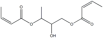 1,2,3-Butanetriol 1,3-bisisocrotonate Struktur