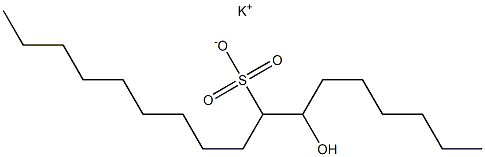 7-Hydroxyheptadecane-8-sulfonic acid potassium salt Struktur