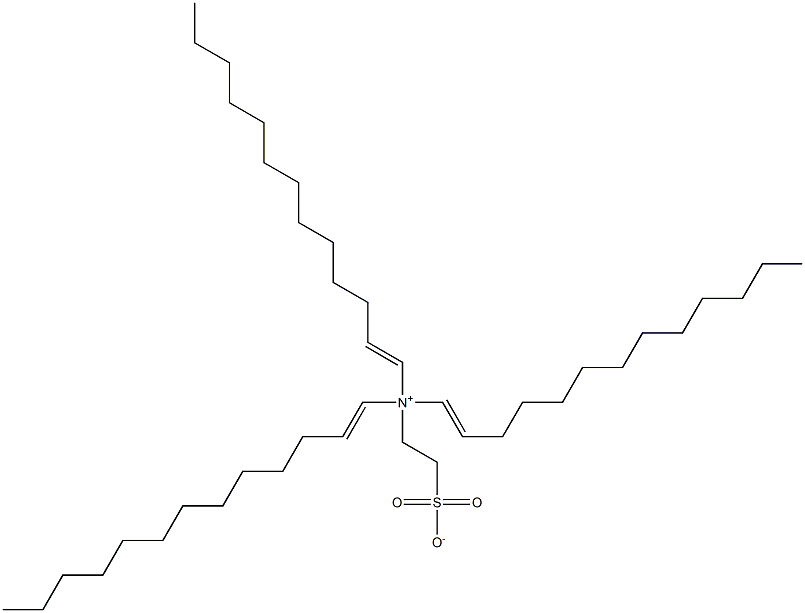 N,N-Di(1-tridecenyl)-N-(2-sulfonatoethyl)-1-tridecen-1-aminium Struktur