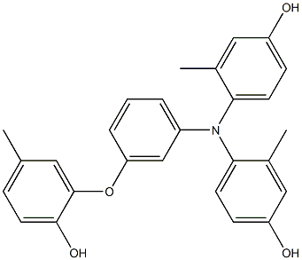 N,N-Bis(4-hydroxy-2-methylphenyl)-3-(2-hydroxy-5-methylphenoxy)benzenamine Struktur