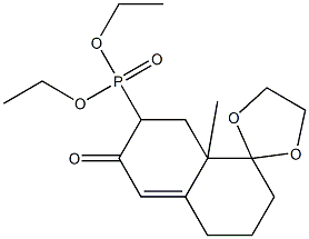 [[1,2,3,4,6,7,8,8a-Octahydro-8a-methyl-6-oxospiro[naphthalene-1,2'-[1,3]dioxolan]]-7-yl]phosphonic acid diethyl ester Struktur