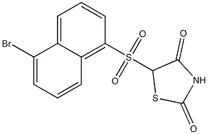 5-(5-Bromo-1-naphthalenylsulfonyl)thiazolidine-2,4-dione Struktur