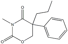 5,6-Dihydro-3-methyl-5-phenyl-5-propyl-2H-1,3-oxazine-2,4(3H)-dione Struktur