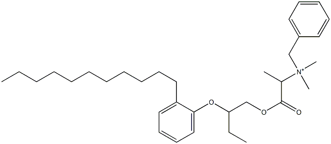 N,N-Dimethyl-N-benzyl-N-[1-[[2-(2-undecylphenyloxy)butyl]oxycarbonyl]ethyl]aminium Struktur