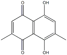 5,8-Dihydroxy-2,7-dimethyl-1,4-naphthoquinone Struktur