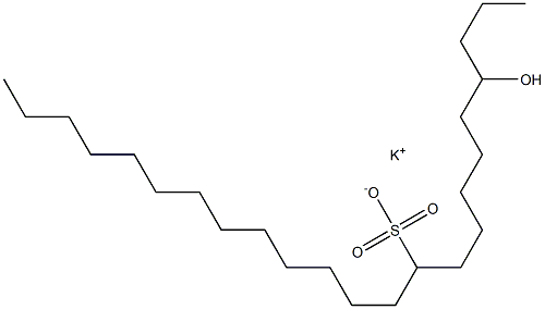 4-Hydroxytricosane-10-sulfonic acid potassium salt Struktur