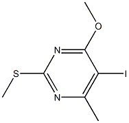 5-Iodo-4-methoxy-2-(methylthio)-6-methylpyrimidine Struktur