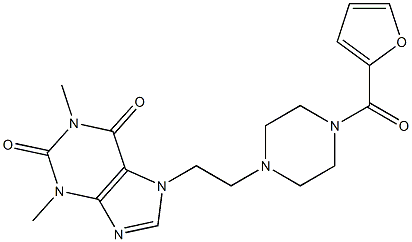 7-[2-[4-(2-Furoyl)-1-piperazinyl]ethyl]-3,7-dihydro-1,3-dimethyl-1H-purine-2,6-dione Struktur