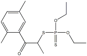 Dithiophosphoric acid O,O-diethyl S-[1-(2,5-dimethylbenzoyl)ethyl] ester Struktur