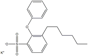 3-Hexyl-2-phenoxybenzenesulfonic acid potassium salt Struktur