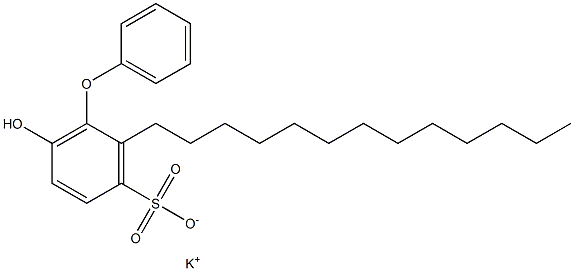 6-Hydroxy-2-tridecyl[oxybisbenzene]-3-sulfonic acid potassium salt Struktur