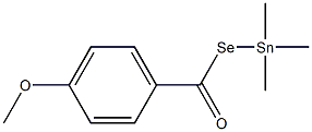 4-Methoxybenzenecarboselenoic acid Se-(trimethylstannyl) ester Struktur