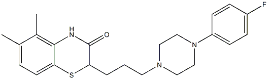 2-[3-[4-(4-Fluorophenyl)piperazin-1-yl]propyl]-5,6-dimethyl-2H-1,4-benzothiazin-3(4H)-one Struktur