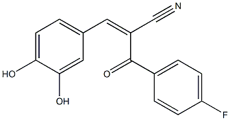 2-(4-Fluorobenzoyl)-3-(3,4-dihydroxyphenyl)acrylonitrile Struktur