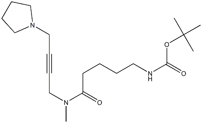 N-Methyl-N-[4-(1-pyrrolidinyl)-2-butynyl]-5-(Boc-amino)pentanamide Struktur