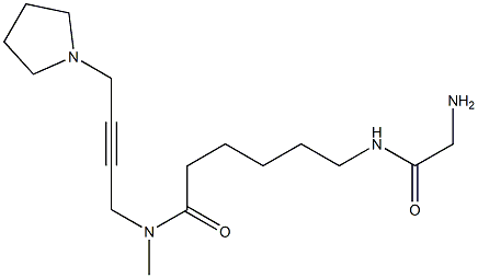 N-Methyl-N-[4-(1-pyrrolidinyl)-2-butynyl]-6-[(aminoacetyl)amino]hexanamide Struktur