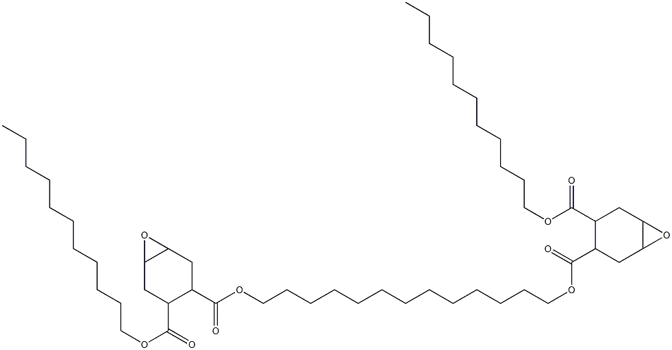 Bis[2-(undecyloxycarbonyl)-4,5-epoxy-1-cyclohexanecarboxylic acid]1,13-tridecanediyl ester Struktur