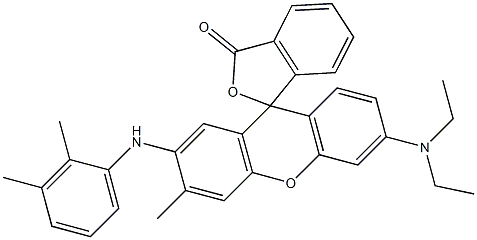 3'-(Diethylamino)-6'-methyl-7'-(2,3-xylidino)spiro[isobenzofuran-1(3H),9'-[9H]xanthen]-3-one Struktur