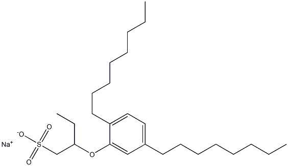 2-(2,5-Dioctylphenoxy)butane-1-sulfonic acid sodium salt Struktur