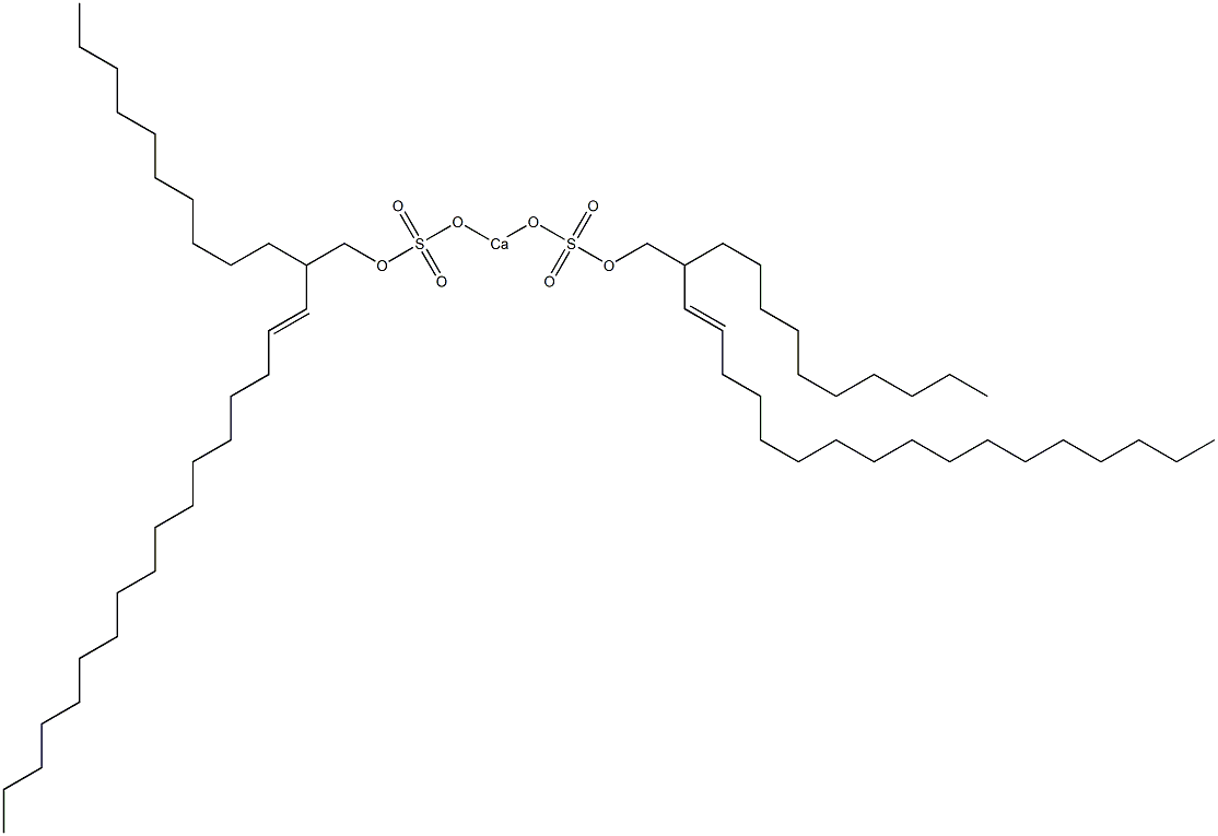 Bis(2-decyl-3-nonadecenyloxysulfonyloxy)calcium Struktur