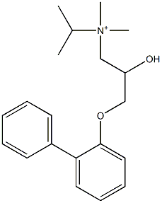 N,N-Dimethyl-N-isopropyl-3-[(1,1'-biphenyl)-2-yloxy]-2-hydroxy-1-propanaminium Struktur