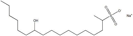 11-Hydroxyheptadecane-2-sulfonic acid sodium salt Struktur