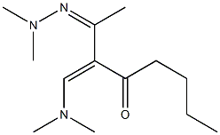 3-[(Z)-Dimethylaminomethylene]-2-(dimethylhydrazono)-4-octanone Struktur