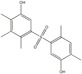 3,3'-Dihydroxy-4,4',5,6,6'-pentamethyl[sulfonylbisbenzene] Struktur