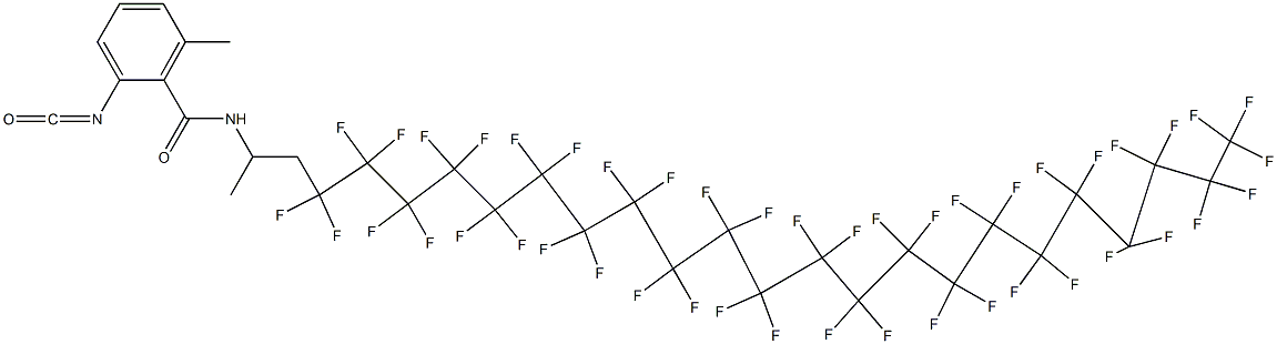 2-Isocyanato-6-methyl-N-[2-(pentatetracontafluorodocosyl)-1-methylethyl]benzamide Struktur