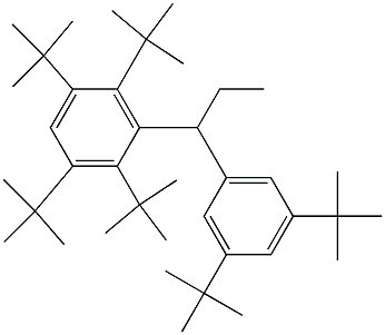 1-(2,3,5,6-Tetra-tert-butylphenyl)-1-(3,5-di-tert-butylphenyl)propane Struktur