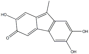 9-Methyl-2,3,7-trihydroxy-6H-fluoren-6-one Struktur