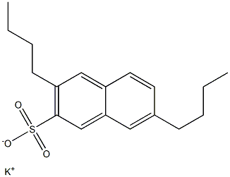 3,7-Dibutyl-2-naphthalenesulfonic acid potassium salt Struktur