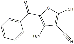 4-Amino-5-benzoyl-2-mercaptothiophene-3-carbonitrile Struktur