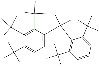 2-(2,3,4-Tri-tert-butylphenyl)-2-(2,6-di-tert-butylphenyl)propane Struktur