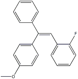 1-(o-Fluorophenyl)-2-(p-methoxyphenyl)-2-phenylethene Struktur