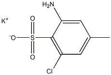 2-Amino-6-chloro-4-methylbenzenesulfonic acid potassium salt Struktur