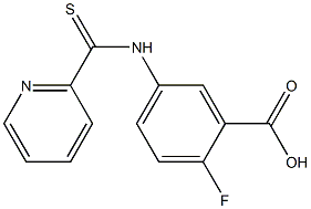 5-(2-Pyridinylcarbonothioylamino)-2-fluorobenzoic acid Struktur