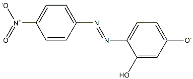 4-(4-Nitrophenylazo)-3-hydroxyphenolate Struktur