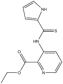 3-(1H-Pyrrol-2-ylthiocarbonylamino)pyridine-2-carboxylic acid ethyl ester Struktur