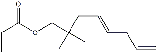 Propionic acid 2,2-dimethyl-4,7-octadienyl ester Struktur