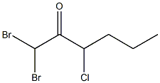 1,1-Dibromo-3-chloro-2-hexanone Struktur